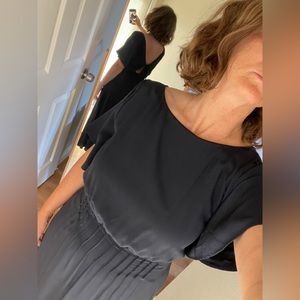 Sezane 100% silk midi dress